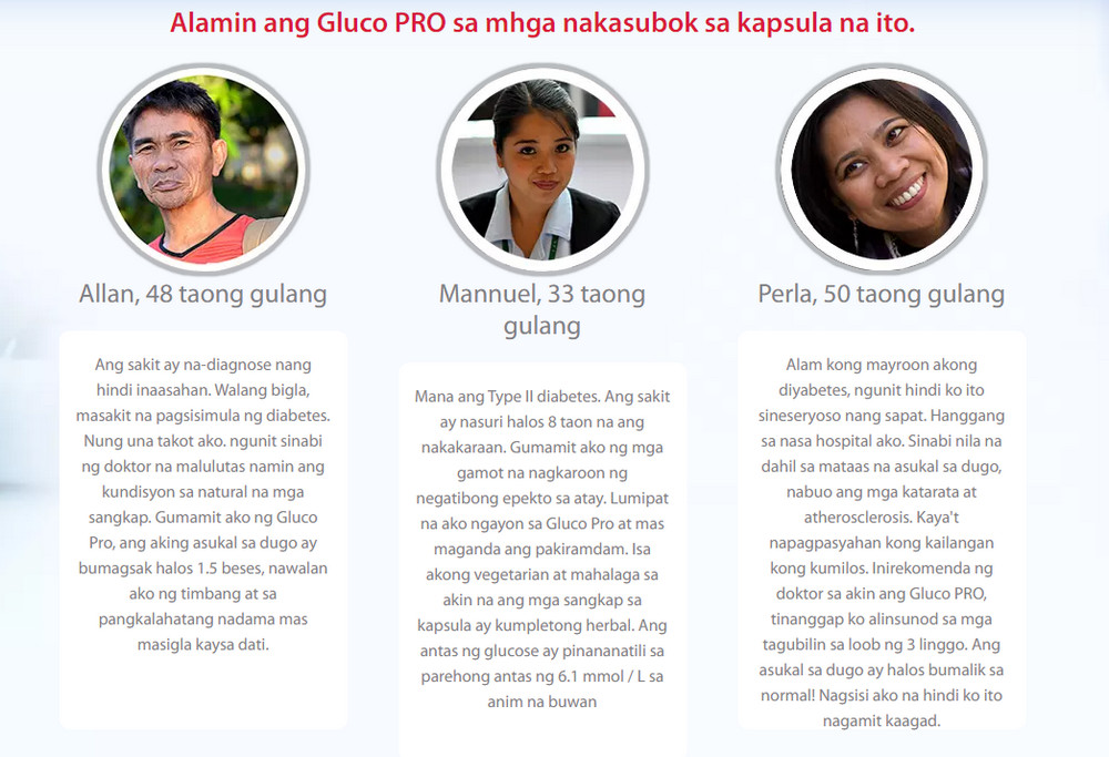 resulta ng Gluco Pro