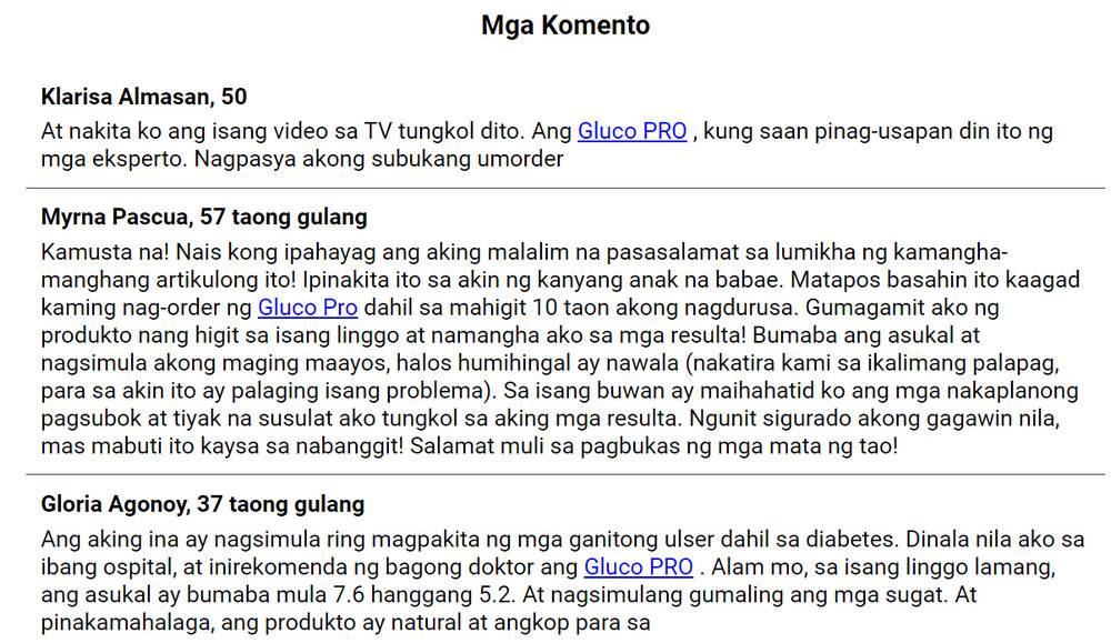 Gluco Pro comments